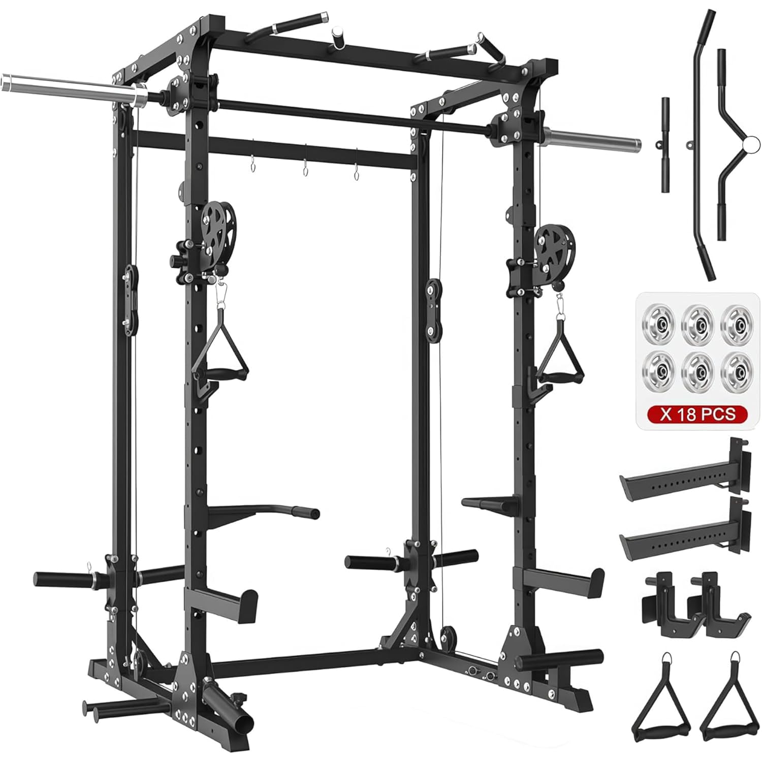 Home Gym One Machine - Smith Machine, 5 in 1 Heavy-Duty