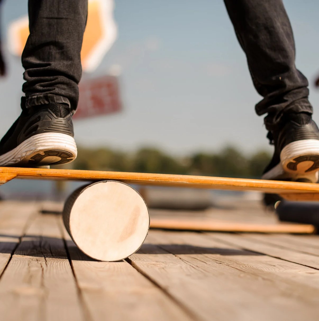 Wobble Board Balance - Certainly Wooden Rocker for Kids Yoga