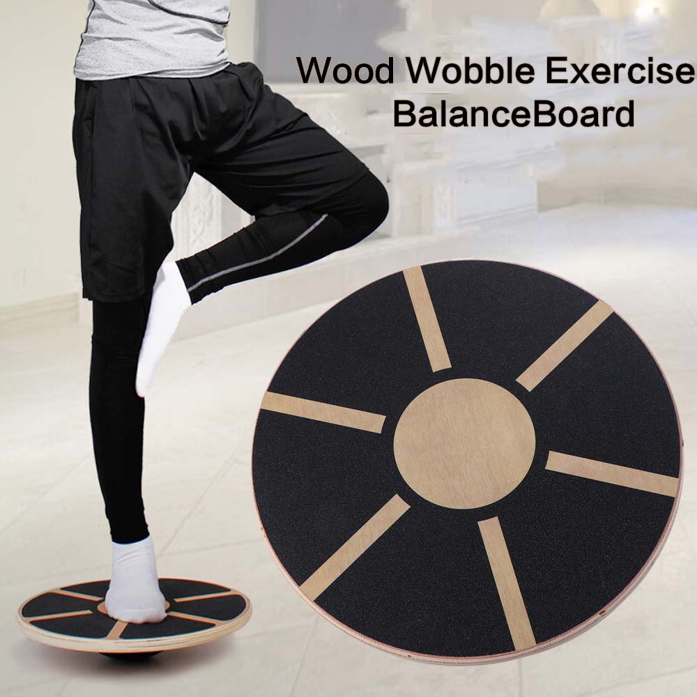 Wobble Board Balance - Wooden Round Balance Training Board Wobble