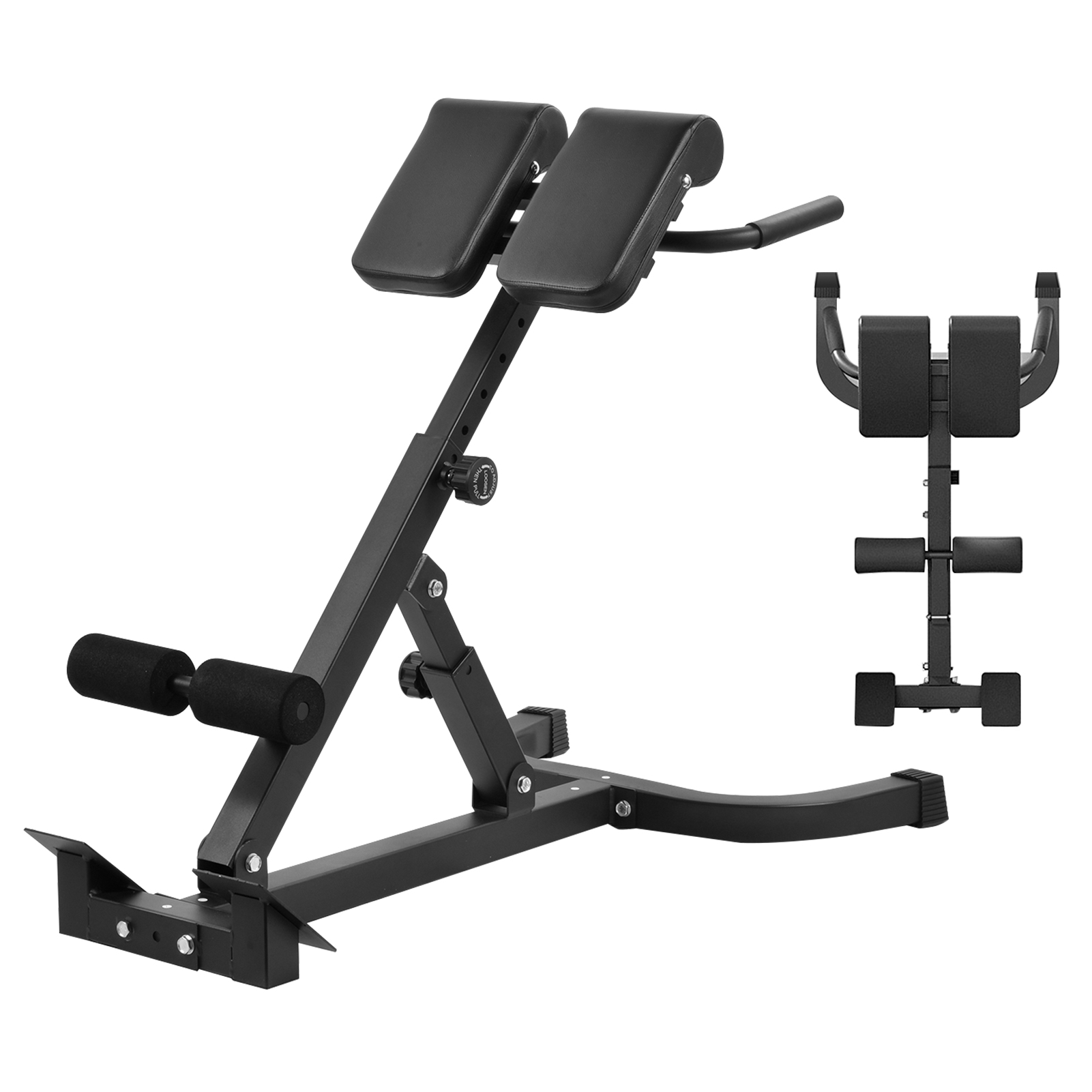 Home Gym Hamstring Exercises - Roman Chair Hyperextension Bench Foldable Back