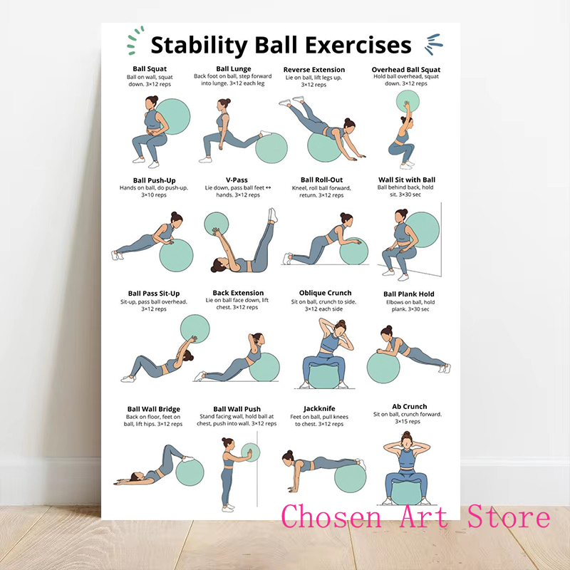Fitness Exercise Schedule Post - Home Gym Wall ulasan dan harga