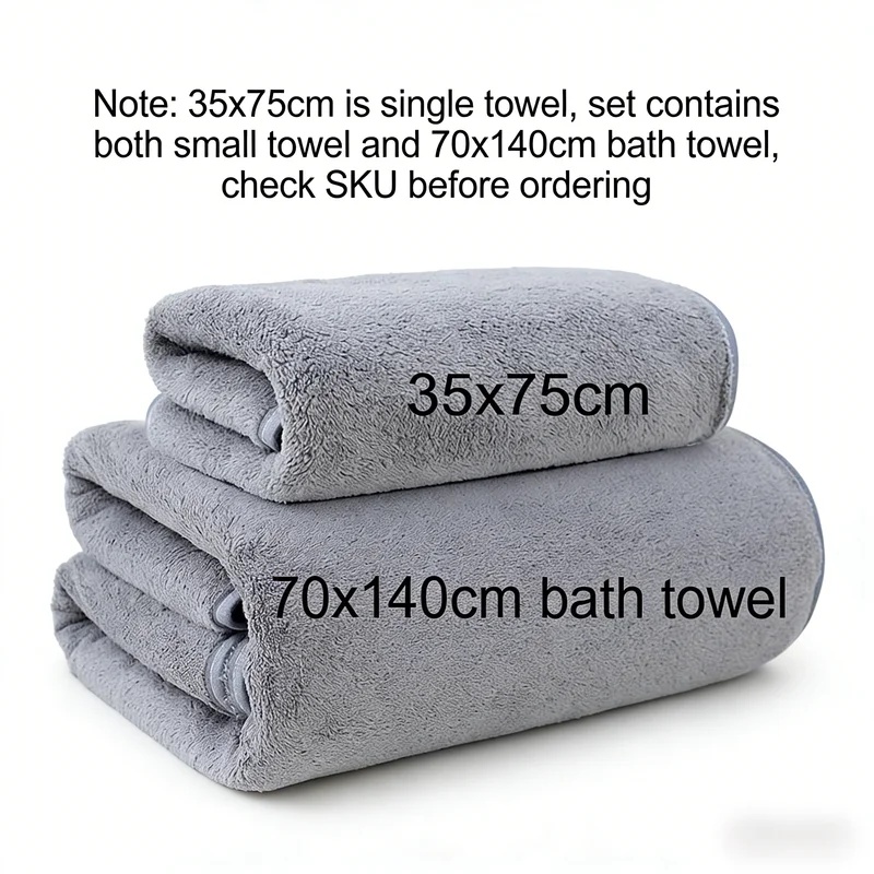 Coral Fleece Thickened Towel a - Home Gym Nala ulasan dan harga