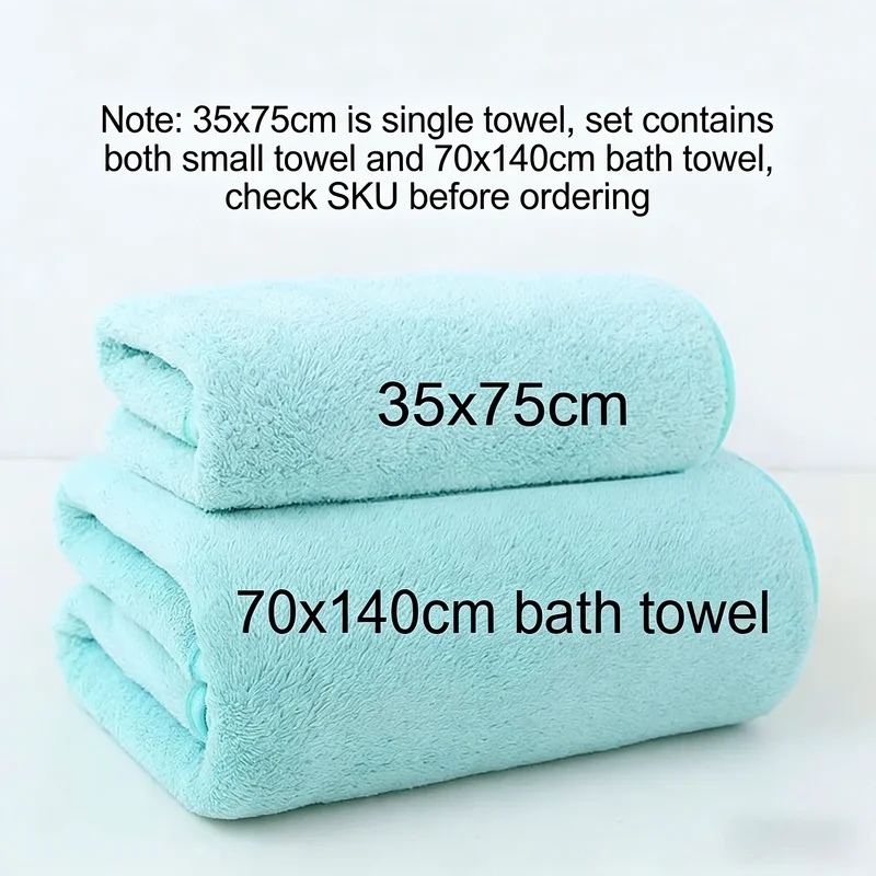 Coral Fleece Thickened Towel a - Home Gym Nala ulasan dan harga