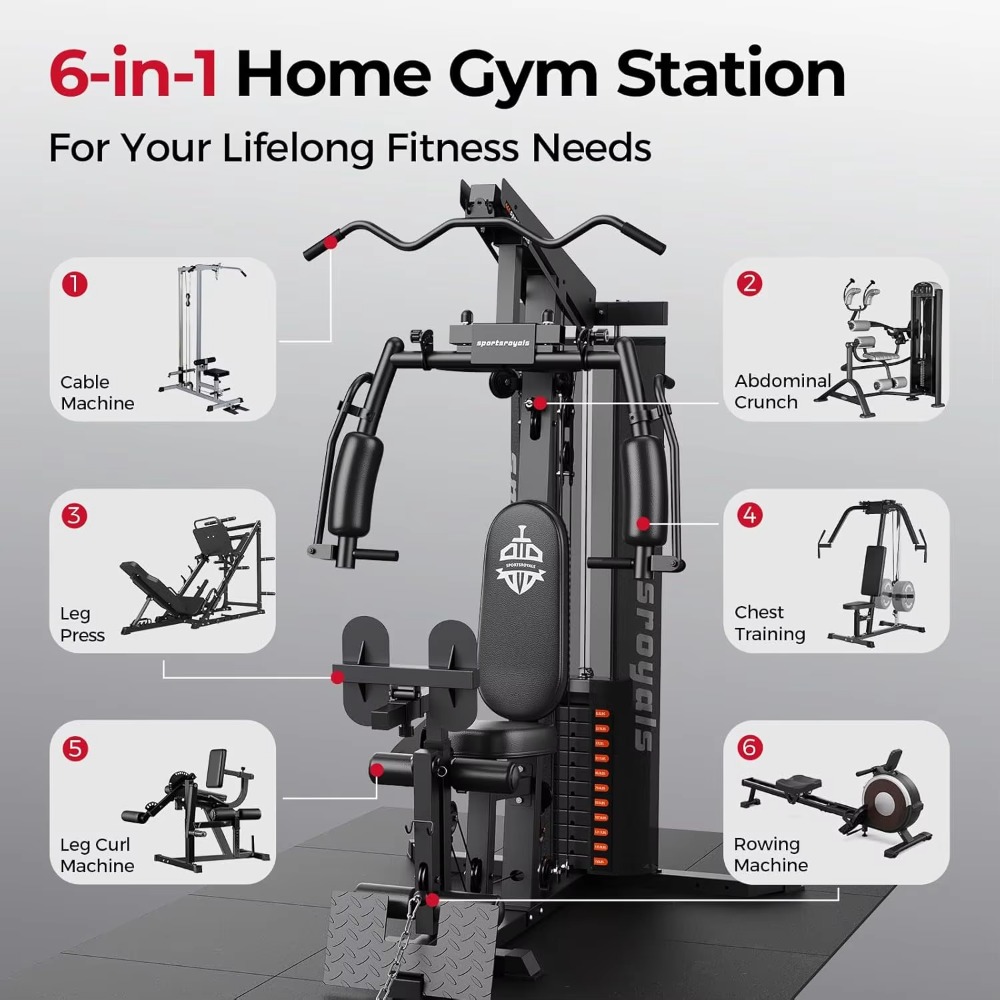 Multifunctional Home Gym 150LB - Home Gym Cable Machine With Weight Stack ulasan dan harga