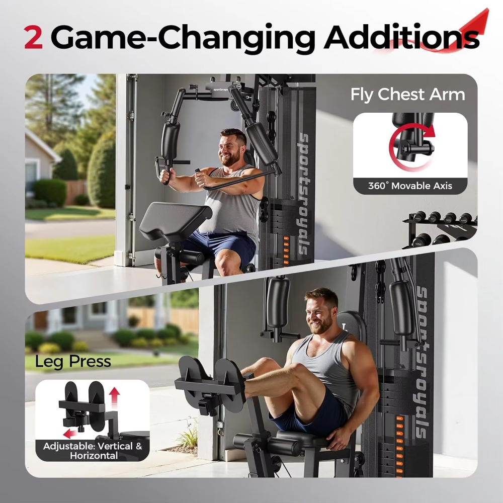 Multifunctional Home Gym 150LB - Home Gym Cable Machine With Weight Stack ulasan dan harga
