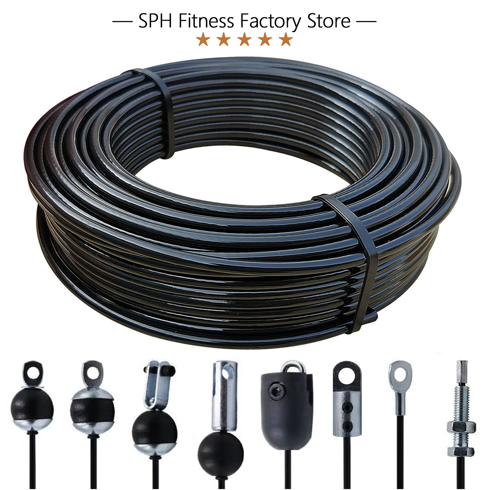 5/6mm Thick Steel Wire Rope Fi - Home Gym Nala ulasan dan harga
