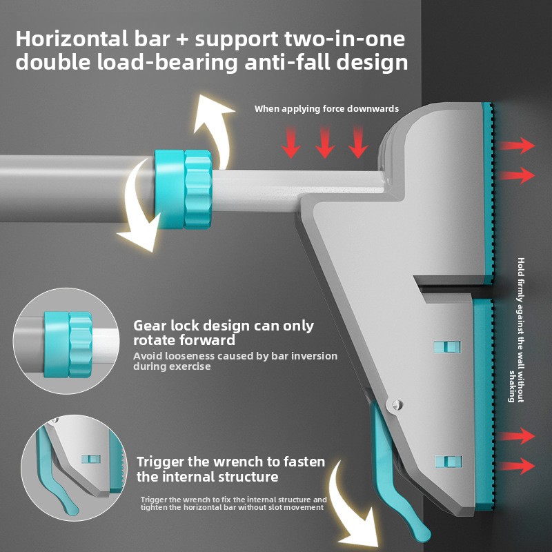 No-Drill Door Frame Pull up Ba - Home Gym Wall ulasan dan harga