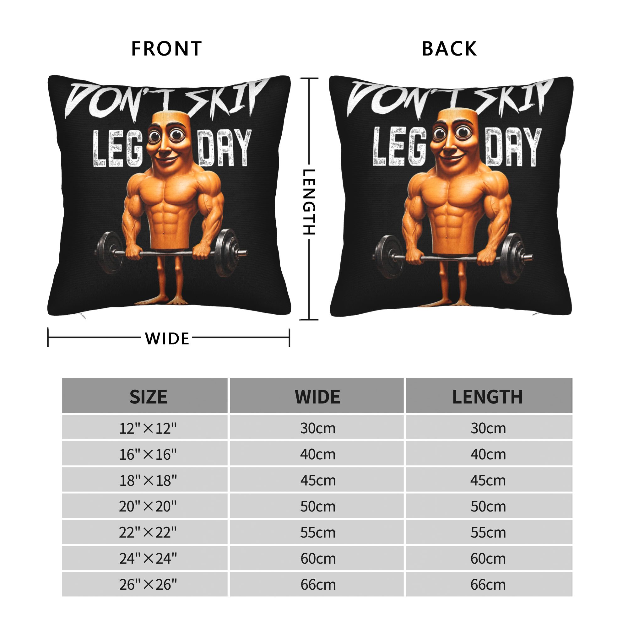 Pillow Case Don't Skip Leg Day - Home Gym Leg Day ulasan dan harga