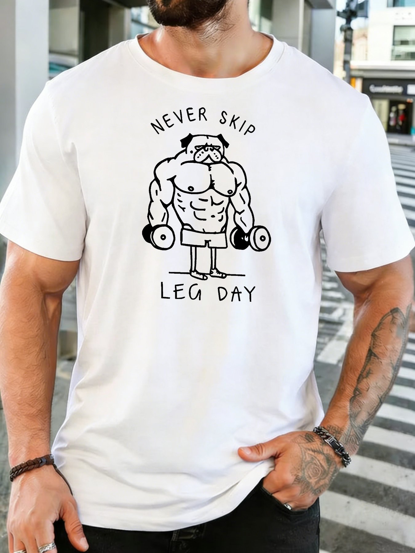 Mens Gym Fitness Muscular Pug  - Home Gym Leg Day ulasan dan harga