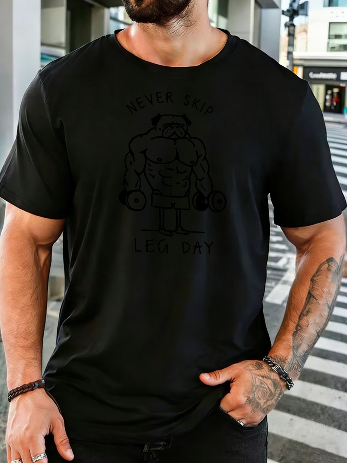 Mens Gym Fitness Muscular Pug  - Home Gym Leg Day ulasan dan harga